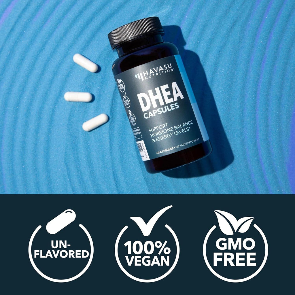 DHEA 50Mg per Serving Supplement for Hormone Balance - Supports Energy for Men and Women - Dehydroepiandrosterone Capsules for Mood, Aging & Vitality - Non-Gmo, Vegan - 60 Capsules, 2-Month Supply