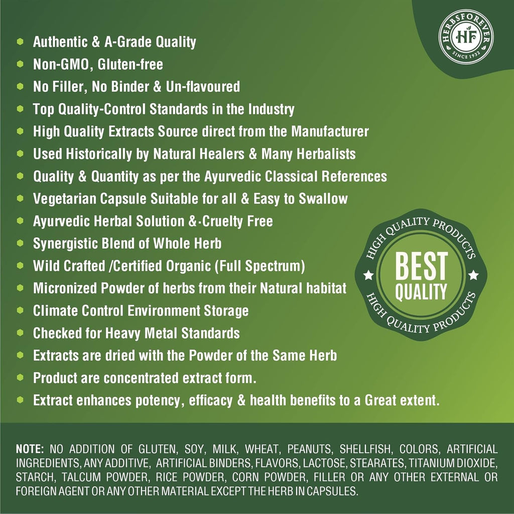 Herbsforever Gluco Health-Supports Blood Sugar-Glucose Carb Control& Cravings with Gymnema Sylvestre75%, Shilajit,Turmeric, Amla,Cinnamomum + 17Ayurvedic Herb Extracts |120Vegcapsule |800Mg