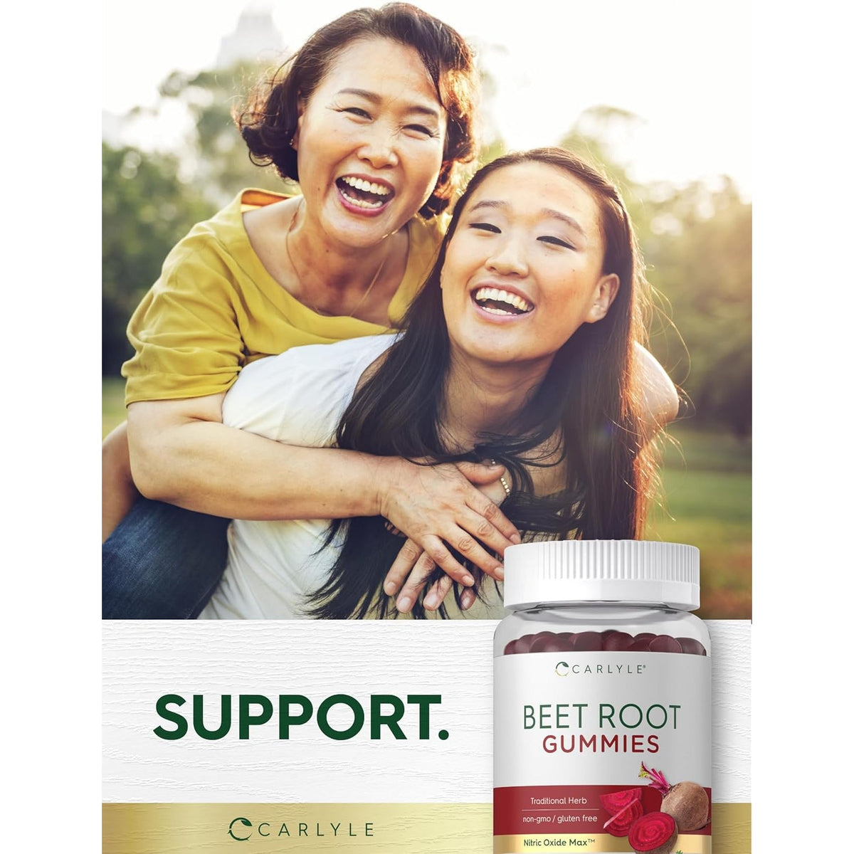 Carlyle Beet Root Gummies | 60 Count | Extract Supplement with Black Pepper and Vitamin C | for Men & Women | Beta Vulgaris | Strawberry Flavor | Vegan, Non-Gmo, and Gluten Free