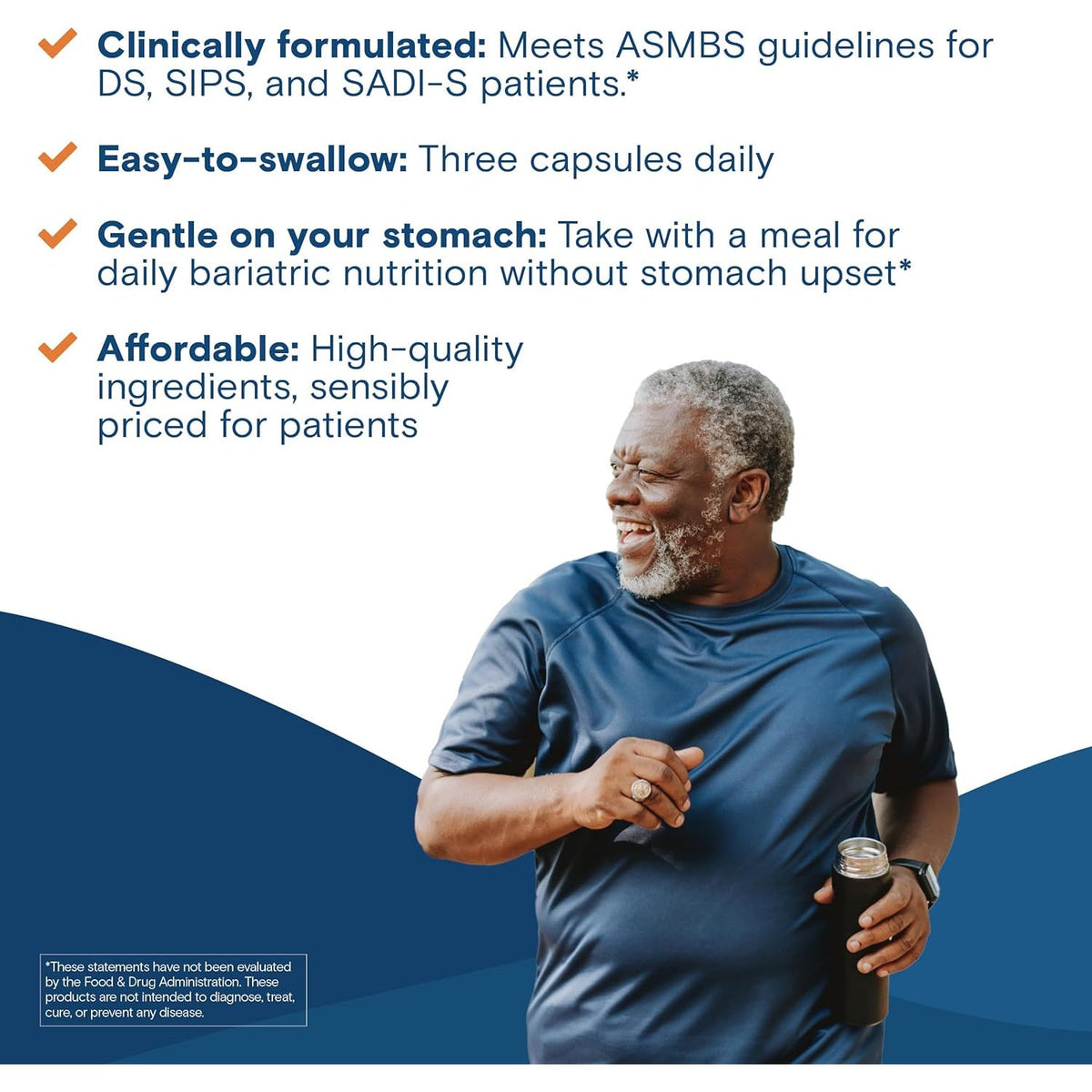 Bariatric Fusion High ADEK Multivitamin with Iron | Bariatric Multivitamin for Duodenal Switch | Easy to Swallow ADEK Vitamins Bariatric | 90 Capsules | One Month Supply