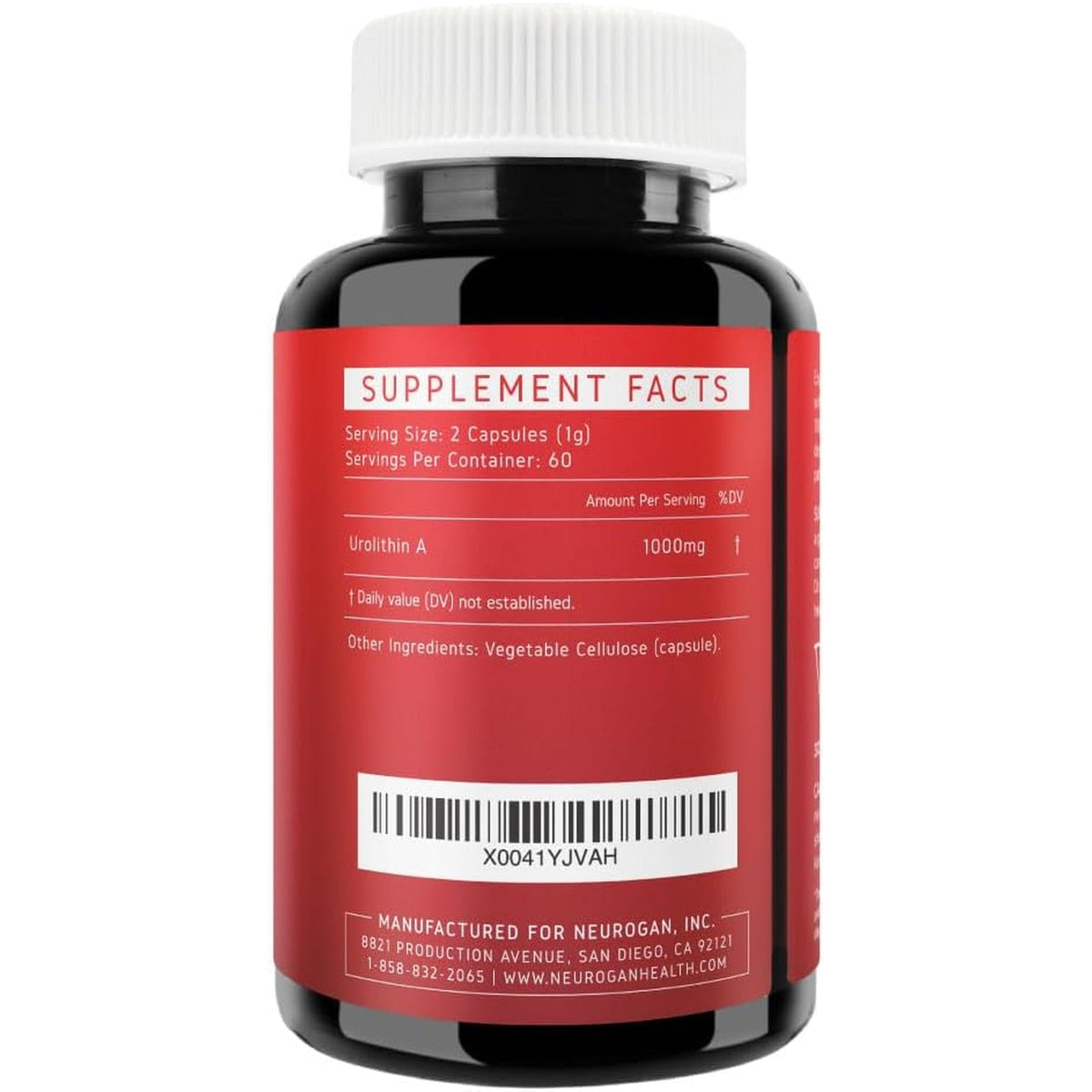 Neurogan Urolithin a PRO Capsules - 1000Mg, 120 Ct - Advanced Cellular Health, Post Biotic Supplements - Ultra Micronized Urolithin a Supplement, Sourced from Pomegranate Extract