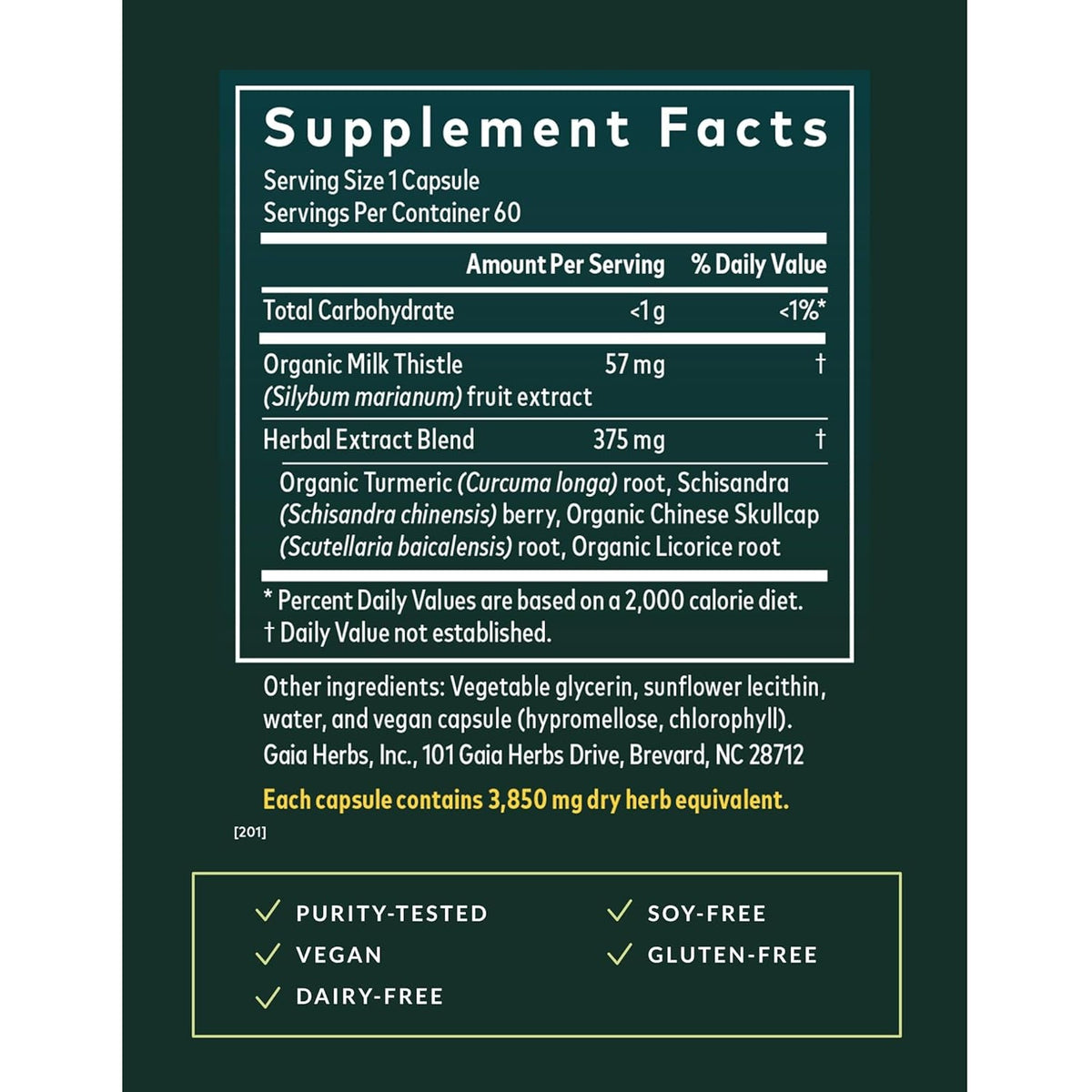 Gaia Herbs Liver Health - Supplement with Milk Thistle, Turmeric Root, Schisandra & Licorice Root for Liver & Cleanse Support* - 60 Vegan Liquid Phyto-Caps (60 Servings)