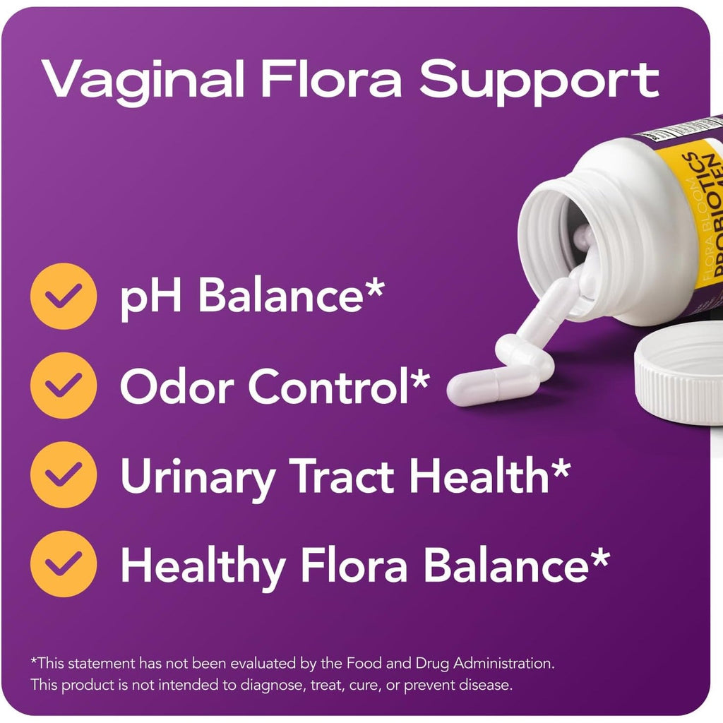 Complete Vaginal Probiotics for Women - W/Added Cranberry, D-Mannose to Promote Urinary Tract, Bladder, Gut & Vaginal Health - Ph Balance for Women - Support UTI, BV, YI - 60 Vegan Capsules