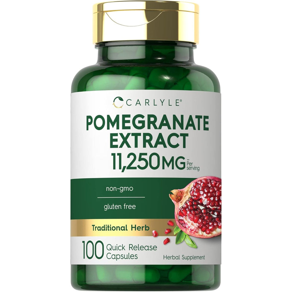 Carlyle Pomegranate Extract | 100 Capsules | Traditional Herb | Non-Gmo, Gluten Free Supplement