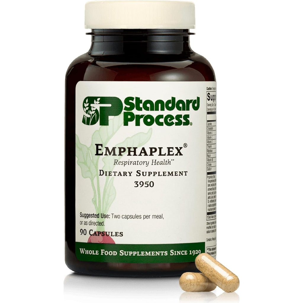 Standard Process Emphaplex - Respiratory System Supplement for Antioxidant Support - for Cellular Energy Support & Nervous System Health - 90 Capsules (45 Servings)