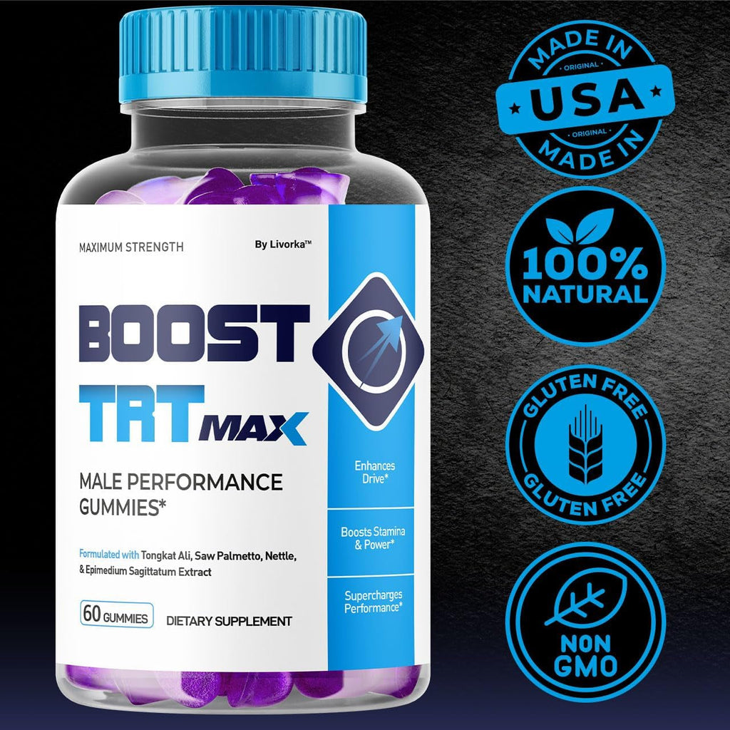 Boost TRT Max - Official Boost TRT Max Gummies for Men Advanced Natural Formula, Male Gummies for Maximum Performance & Support for Overall Wellness, Booster TRT Max for 1 Month
