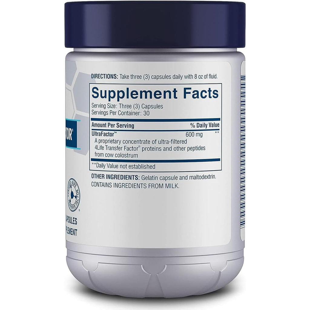 4Life Transfer Factor Classic -With Cow Colostrum for Enhanced Immune Response, Recognition, and Memory - for Ages 2 and up - 90 Veggie Capsules