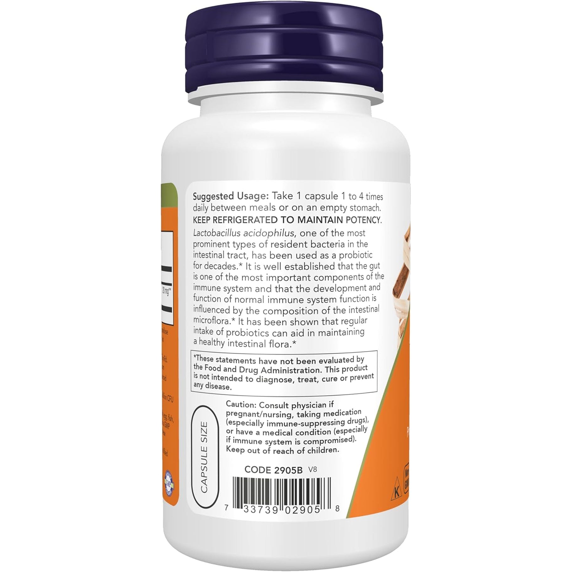 NOW Foods Supplements, Acidophilus, Two Billion, Strain Verified, Healthy Intestinal Flora*, 100 Veg Capsules
