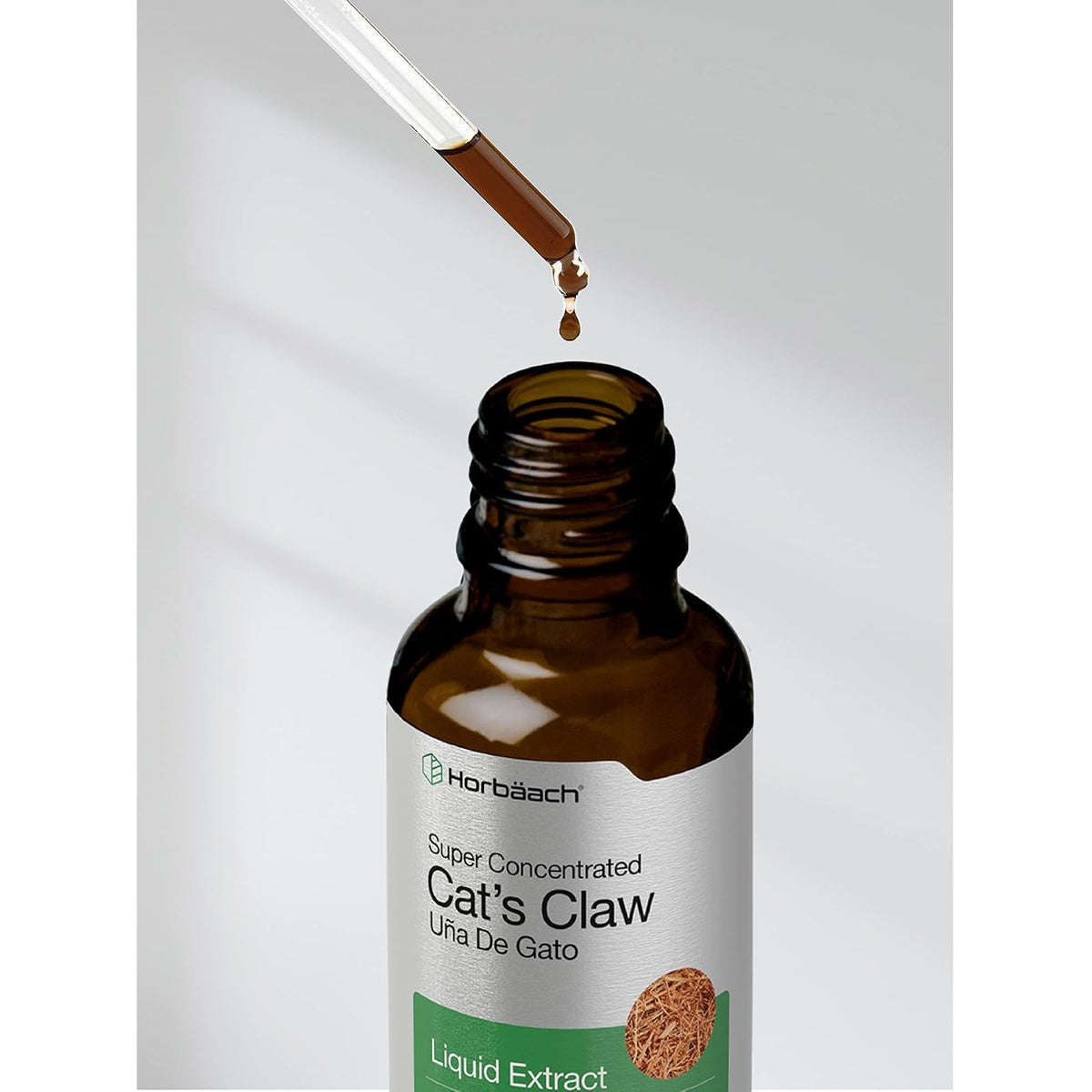 Horbäach Cats Claw Herb Extract Tincture | 2 Fl Oz | Alcohol Free | Vegetarian, Non-Gmo, Gluten Free Liquid