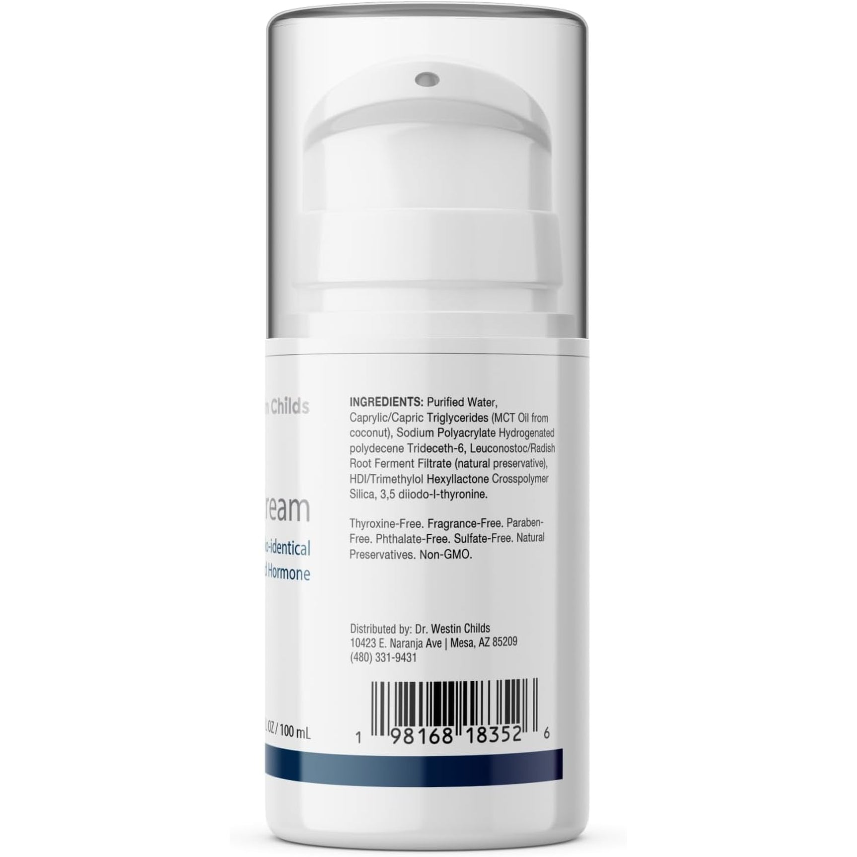 Dr. Westin Childs T2 Cream - T2 Thyroid Support for Women & Men with Bioidentical 3,5 Diiodo-L-Thyronine in Lotion Form for Hormone Balance in Hypothyroidism, Hashimoto'S, Thyroidectomy & Rai, 60 Ct