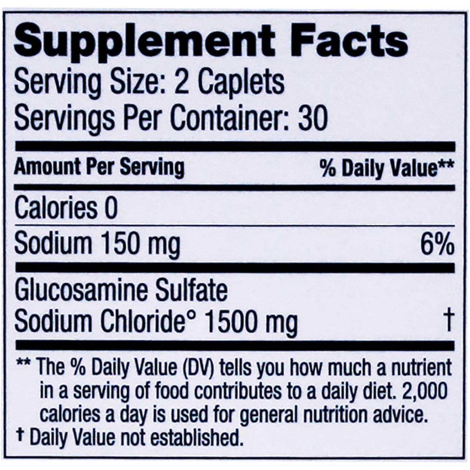 Dona Crystalline Glucosamine Sulfate, 750 Mg, Joint Supplement Pills for Knee Comfort & Joint Health Support, 750 Mg, 60 Count