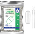 Empty Vegan Capsules Size 00-100 Count DIY Vegetable Capsules