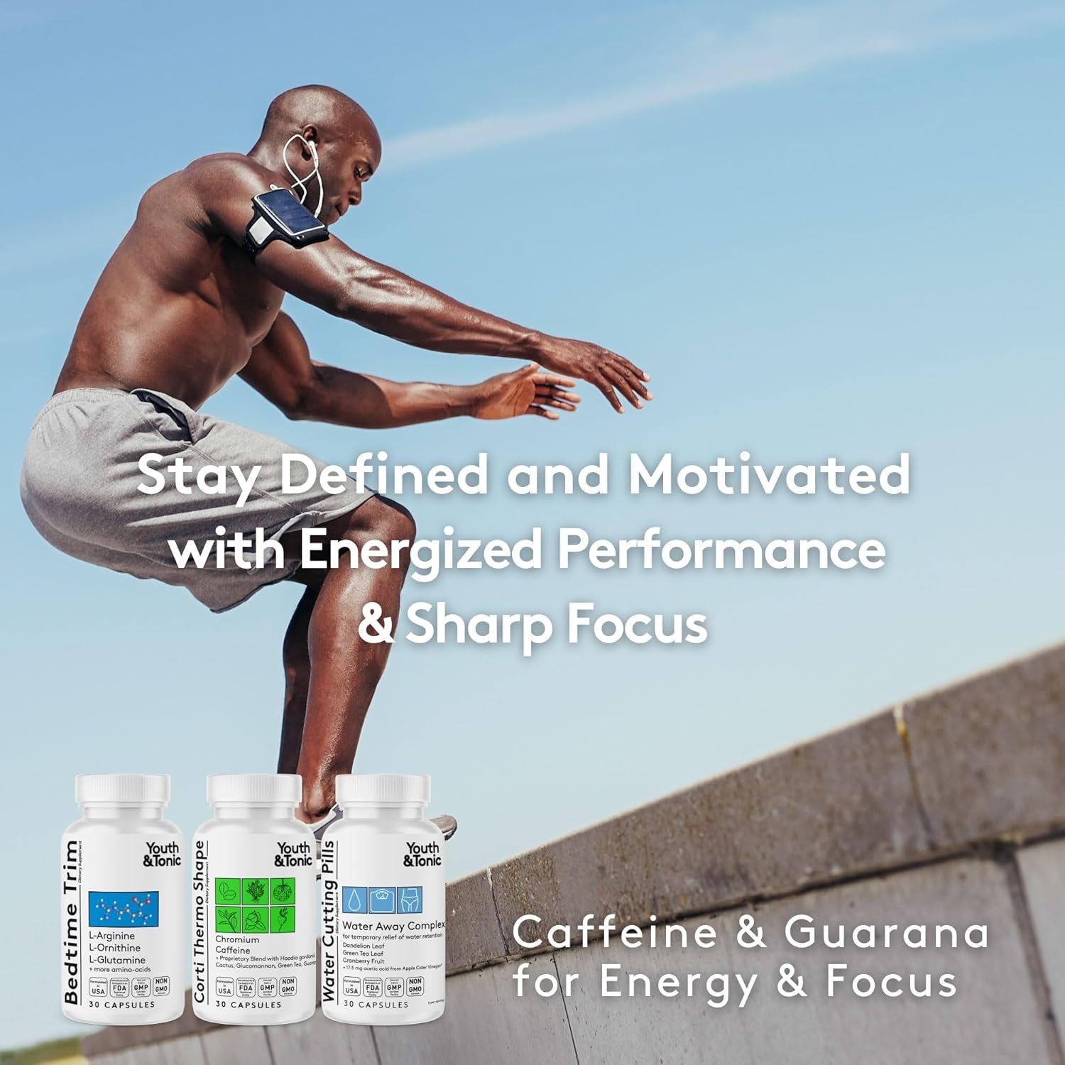 Youth & Tonic Lean Sculpt Defined Cleanse – Water Weight Away, Cortithermo Shape & Bedtime Trim for Detox Metabolism Bloating Energy & Dietary Discipline for Mindful Eating – 90 Pills for Women & Men
