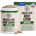 Grass Fed Beef Liver Capsules 3000Mg Desiccated Liver Supplement 100% Pasture Raised & Freeze Dried Natural Iron, Vitamin a & B12 for Energy Non-Gmo, No Fillers 180 Count