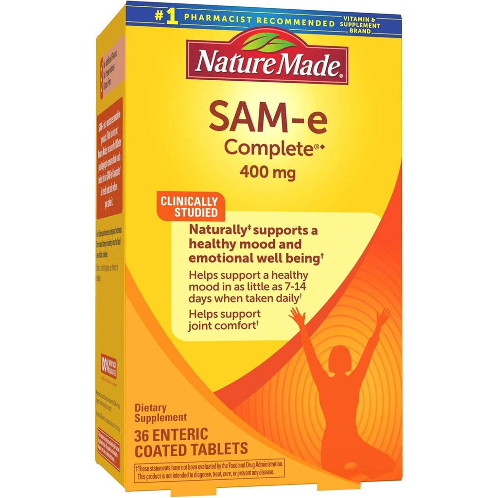 Sam-E Complete 400 Mg Tablets, 36 Count Value Size, Supports a Healthy Mood & Joint Comfort
