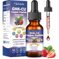 GHK-CU Peptide Supplement Liquid Drops, Premium 6-In-1 GHK CU Copper Peptides W. Marine Collagen Hyaluronic Acid Biotin for Anti-Aging, Skin Hair Growth Support, Oral Drops丨Women Men