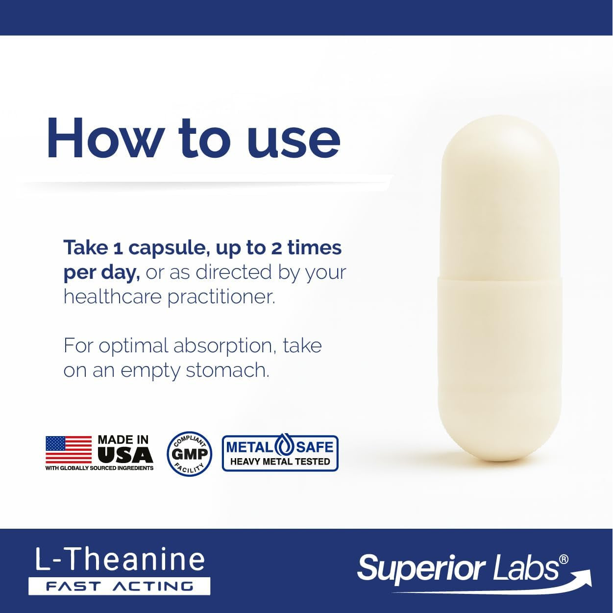 Superior Labs L-Theanine 250 Mg Capsules, Non-Gmo, Promotes Non Drowsy Relaxation & Helps Ease Everyday Stress, Supports Healthy Sleep, Promotes a Focused Mind, High Absorption, 90 Veg Caps
