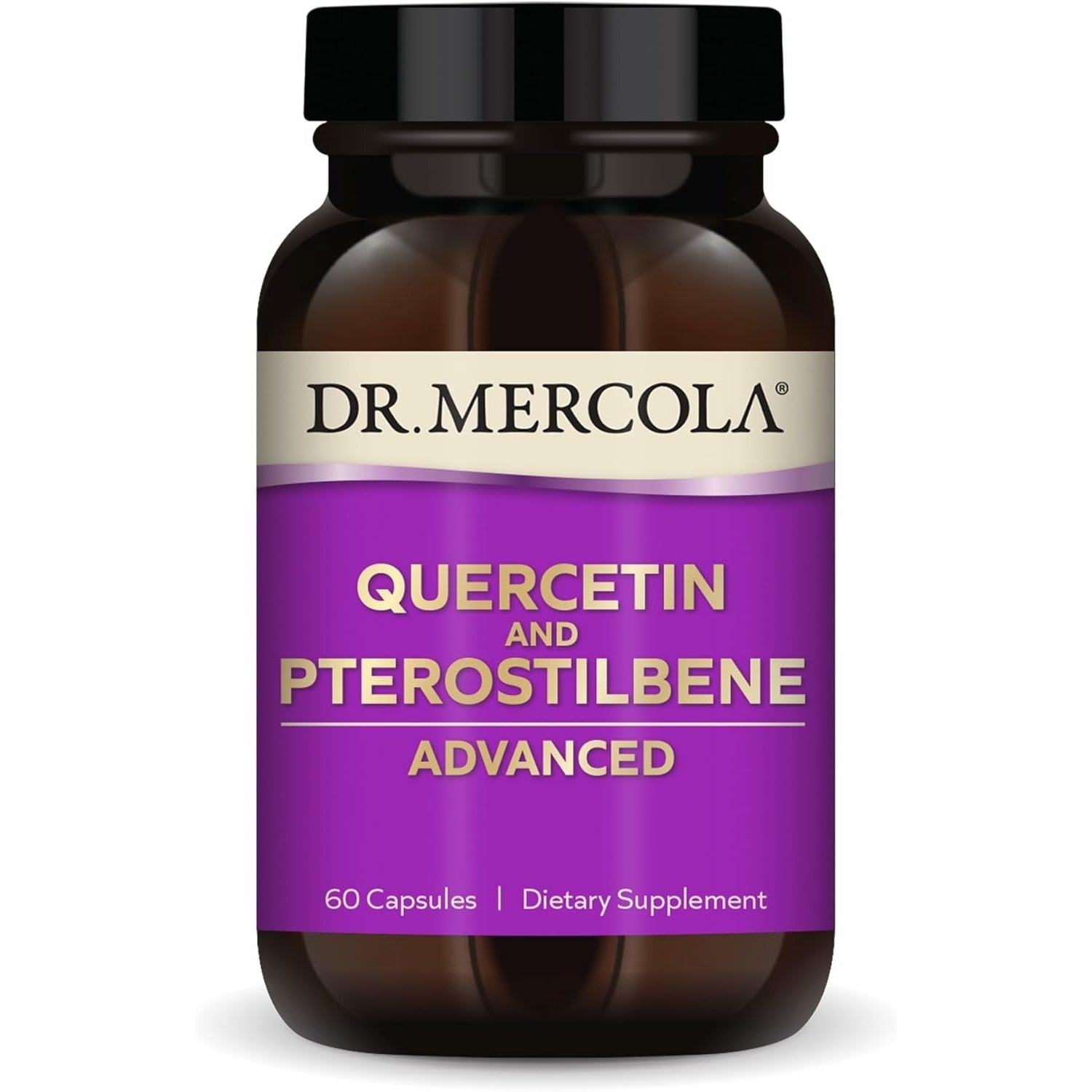 Dr. Mercola Quercetin & Pterostilbene Advanced - Supports Respiratory & Immune Health - 500 Mg Quercetin - High-Bioavailability Formula - Non-Gmo, Gluten-Free & Soy Free - 60 Capsules (30 Servings)