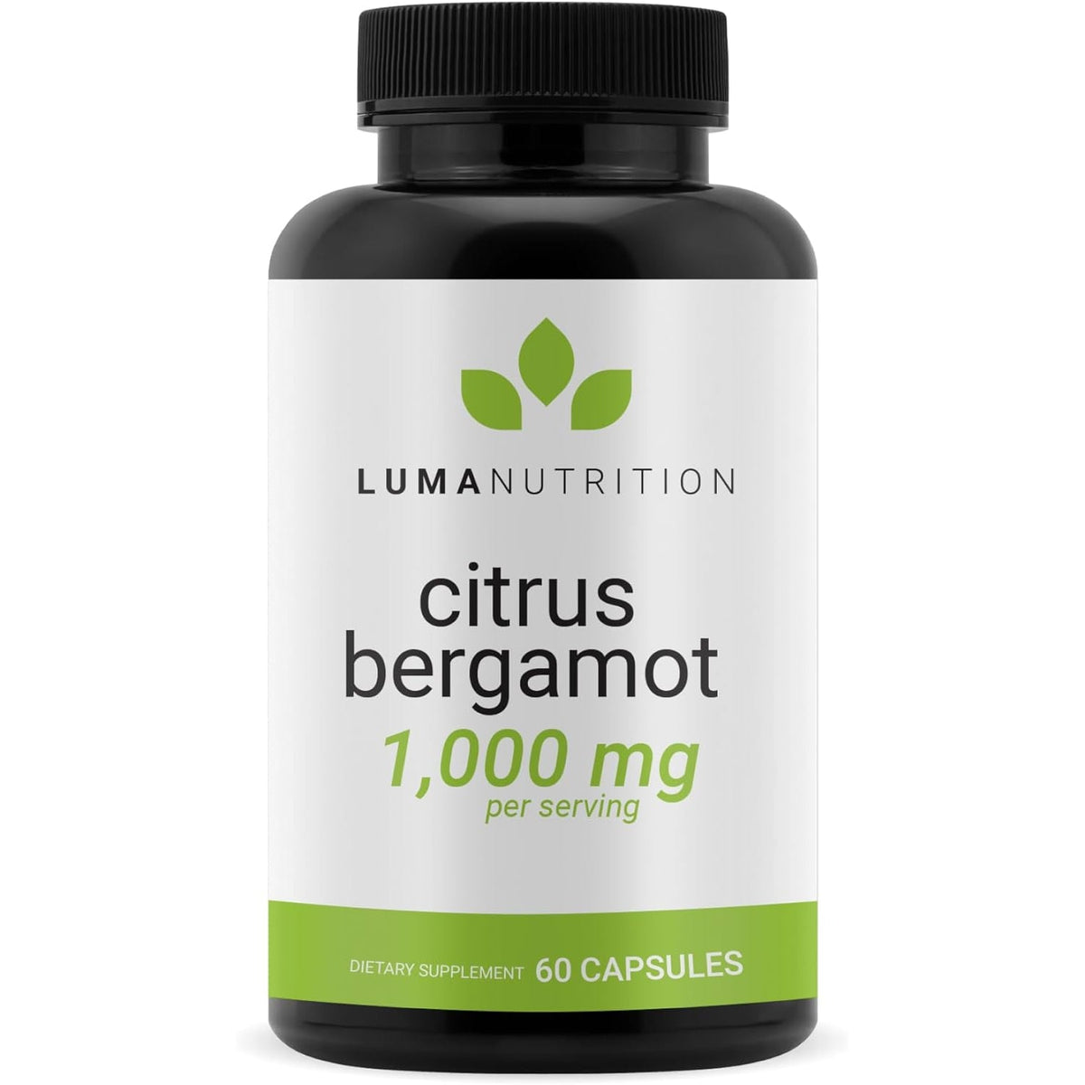 Luma Nutrition Citrus Bergamot 1000Mg per Serving - Citrus Bergamot Supplement - Heart Health Support - Made in the USA - Veteran Owned - 60 Capsules, 30 Servings