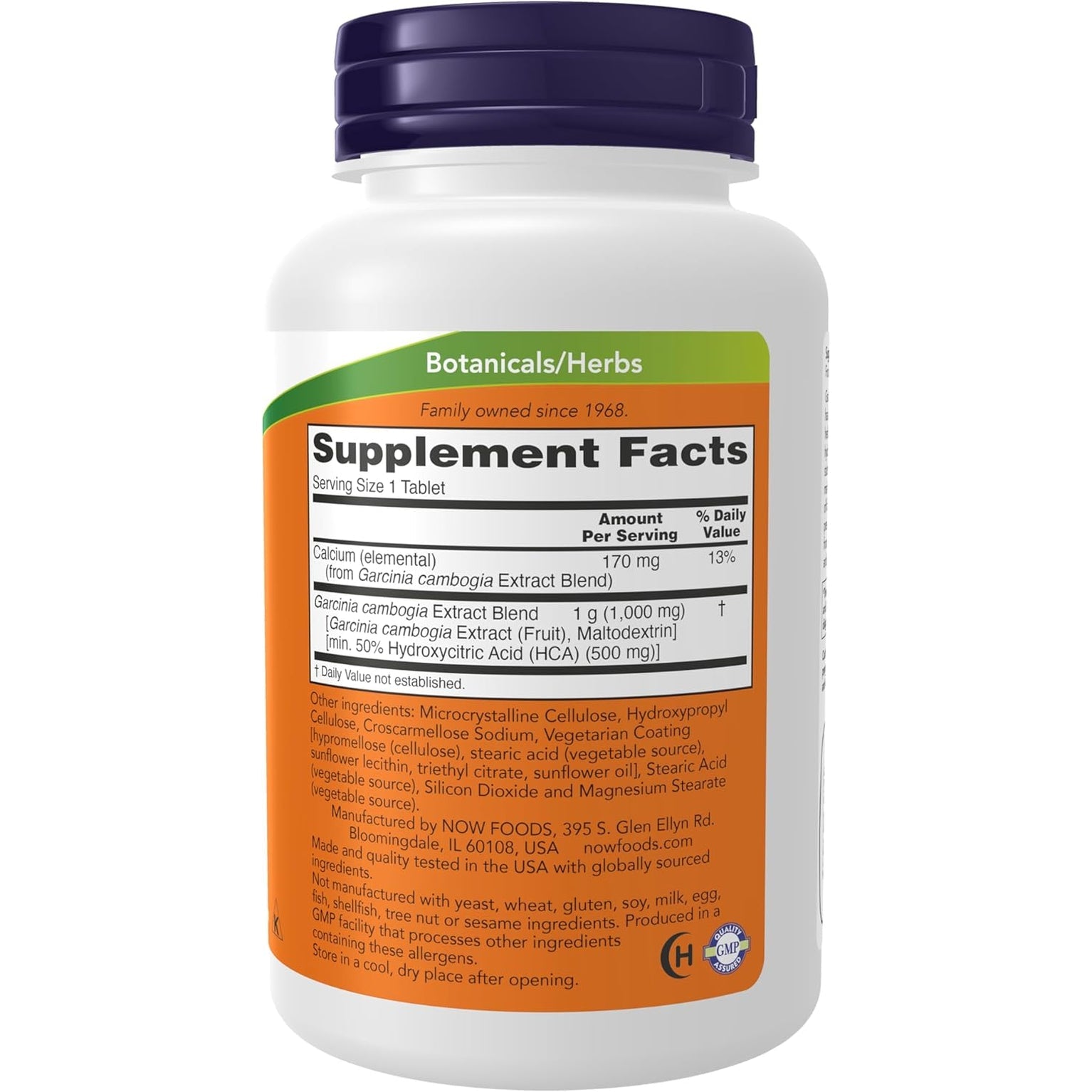NOW Foods Supplements, Garcinia (Garcinia Cambogia) 1,000 Mg, Healthy Metabolism*,Weight Loss, 120 Tablets
