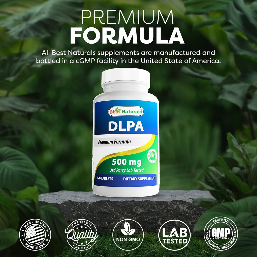 Best Naturals DLPA 500 Mg 120 Tablets