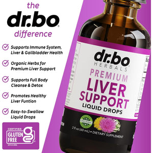 Liver Cleanse Detox & Repair Organic - Natural Liver Support Supplement Liquid Drops, Milk Thistle Dandelion, Chanca Piedra Extract, Artichoke - Gallbladder Health Formula Supplements Liquid Drops 2Oz