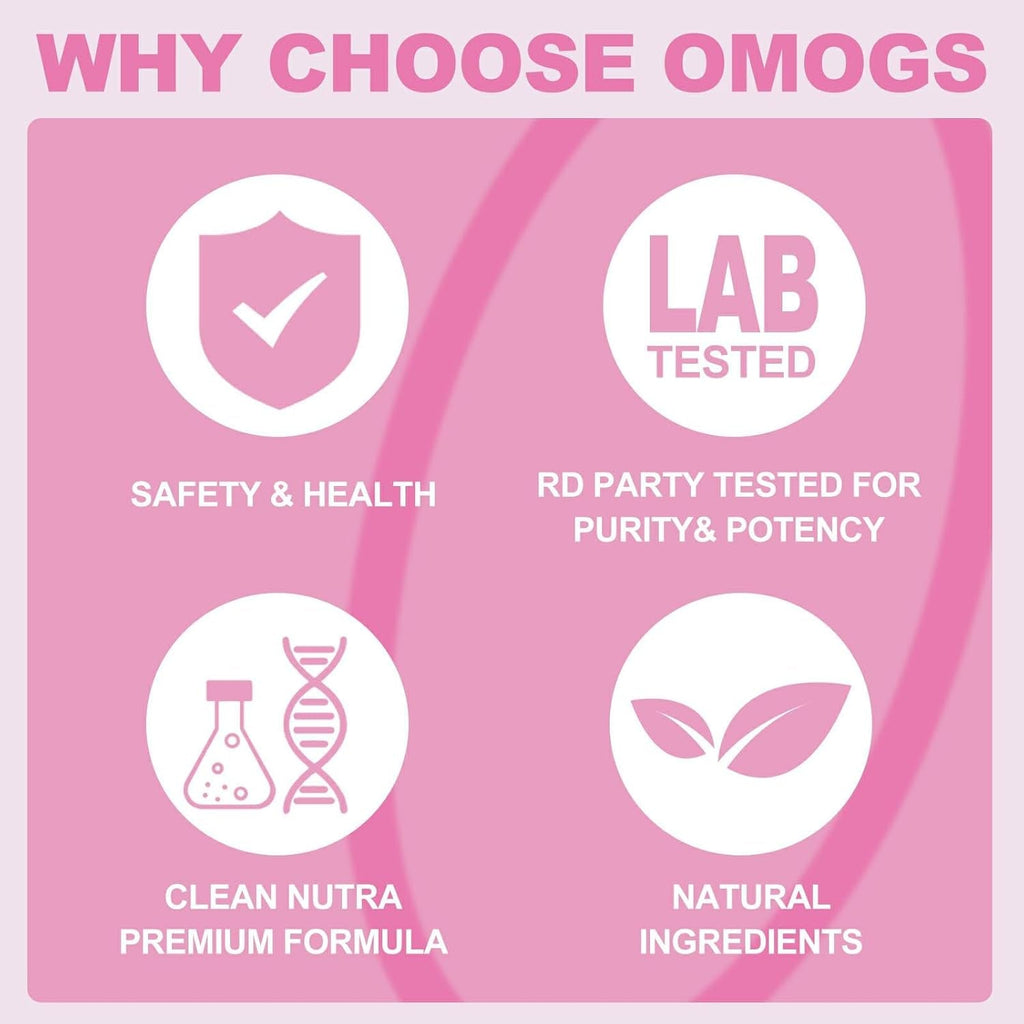 OMOGS Collagen Peptides Powder, with Prebiotics & Cranberry Extract -Hydrolyzed Collagen Peptides Support Hair, Skin, Nail, Bone & Digestive Health, Grass Fed, Non-Gmo, for Women & Men