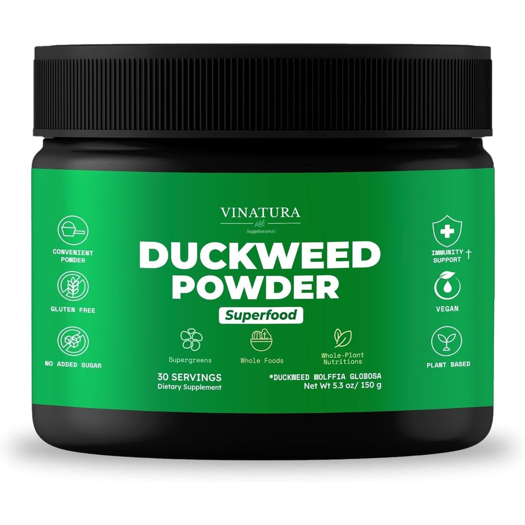 VINATURA Duckweed Powder - Duckweed Supplement, Superfood Digestive Health, Fiber-Superfood Powder of Wolffia Globosa