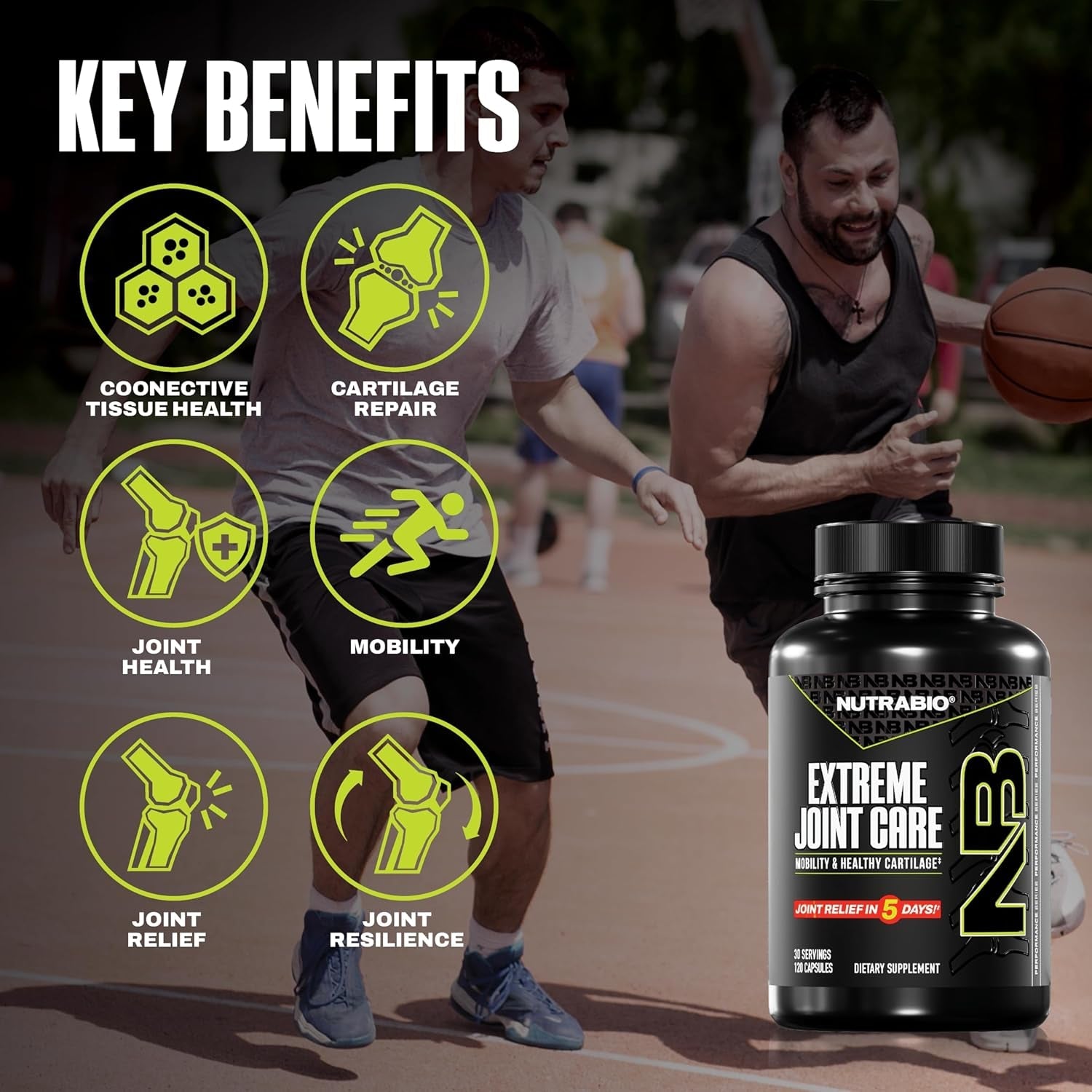 Nutrabio Extreme Joint Care - Joint Support Supplement - Joint Health Supplement, Supports Joints, Mobility, and Cartilage - 120 Capsules