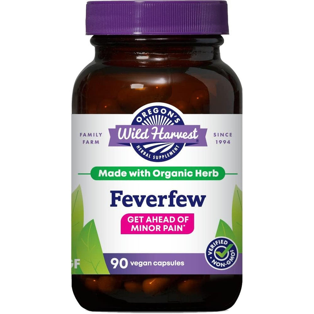 Oregon'S Wild Harvest Non-Gmo Feverfew (F.D.), Organic Herbal Supplements, 90 Count
