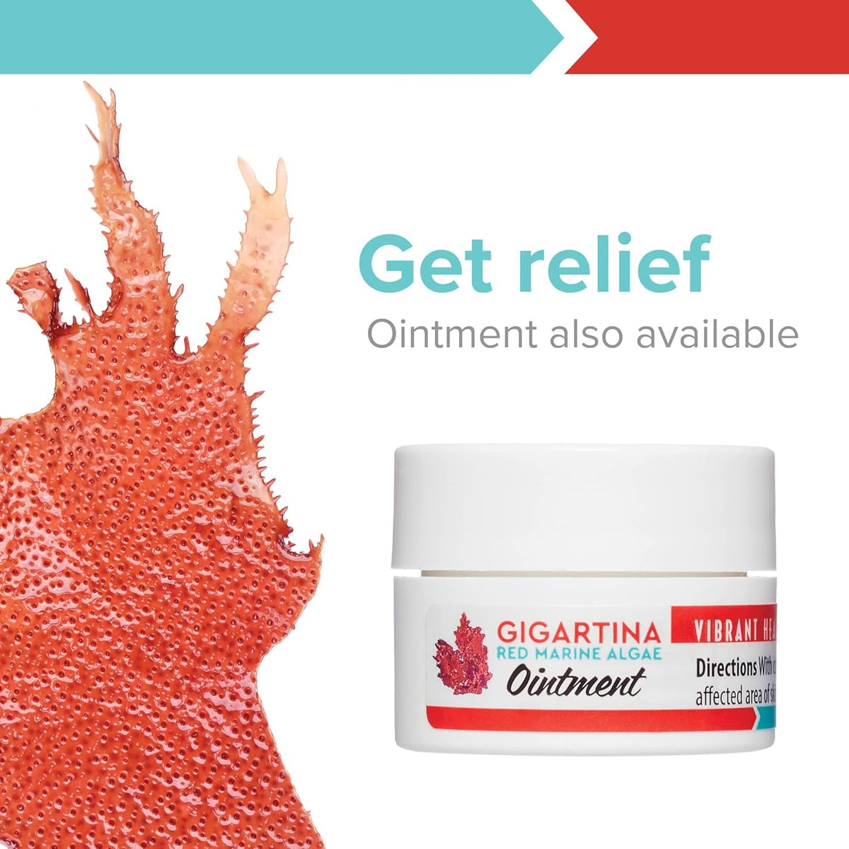 Vibrant Health, Gigartina Red Marine Algae, Plant-Based Immune Support, 60 Capsules