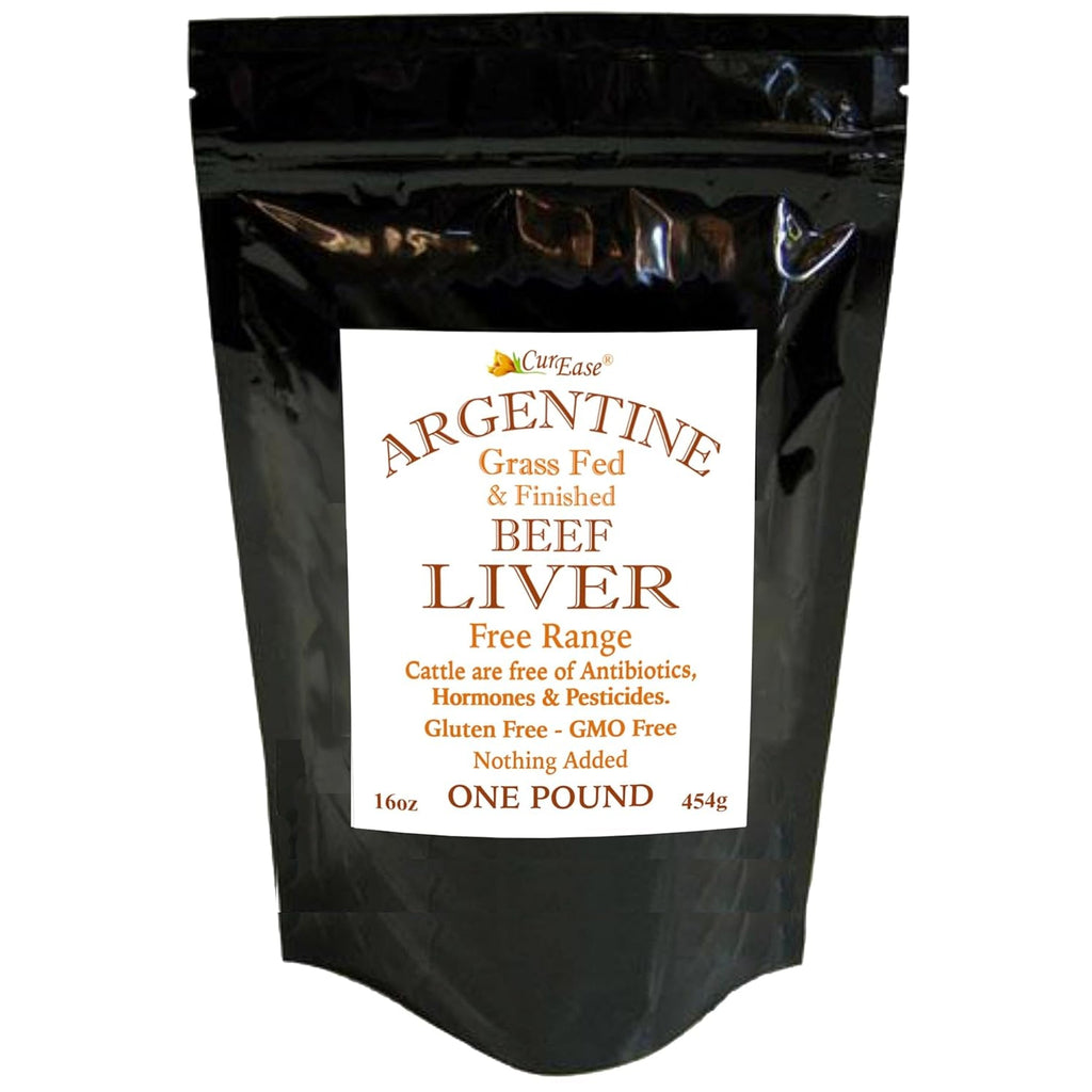 Curease Argentine Grass Feed Beef Liver Powder Undefatted Desiccated (Dried) Pesticide and Hormone Free 1Lb One Pound (453Grams) 908 Servings
