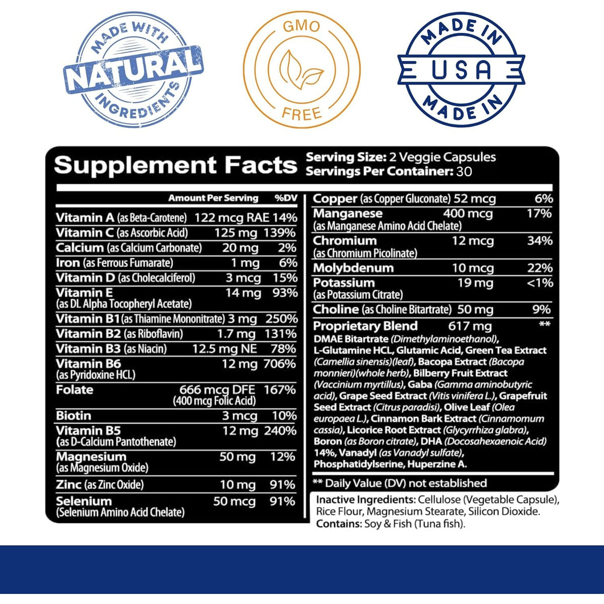 Kaya Naturals - Neuro Brain for Memory & Focus - Nootropic Energy Capsule - Nootropic Brain Support Supplement - Focus & Concentration & Learning Accuracy - Cognitive Function - 60 Count