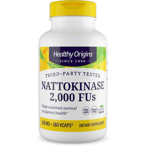 Healthy Origins Nattokinase 2,000 Fu'S (100 Mg, Non-Gmo, Gluten Free, Circulatory Support), 180 Veggie Caps
