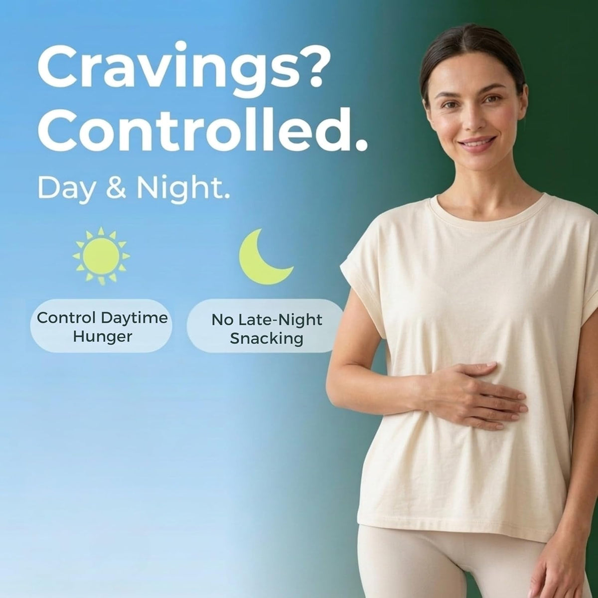 Natural Appetite Suppressant for Women & Men – Non-Stimulant Satiety Support & Holistic Daily Formula. Helps Control Hunger & Curb Cravings Naturally – 60 Veggie Capsules