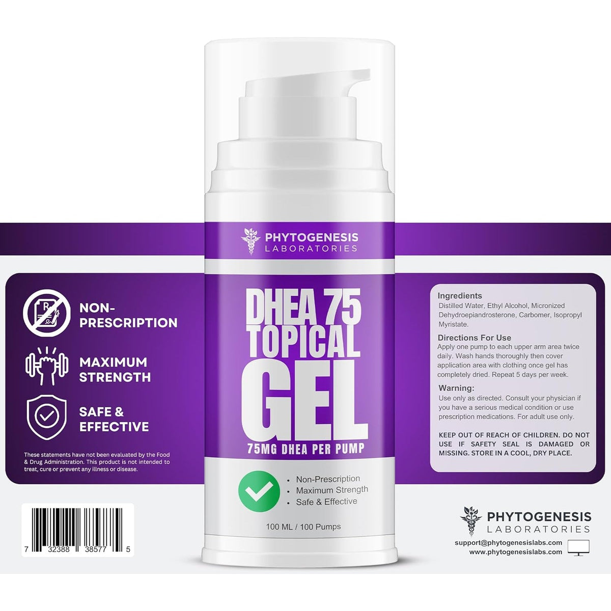 DHEA 75 – 75Mg DHEA per Pump – Promotes Healthy Aging, Healthy Mood, Immune Support, Balanced Levels and Overall Health – One Month Supply (1)