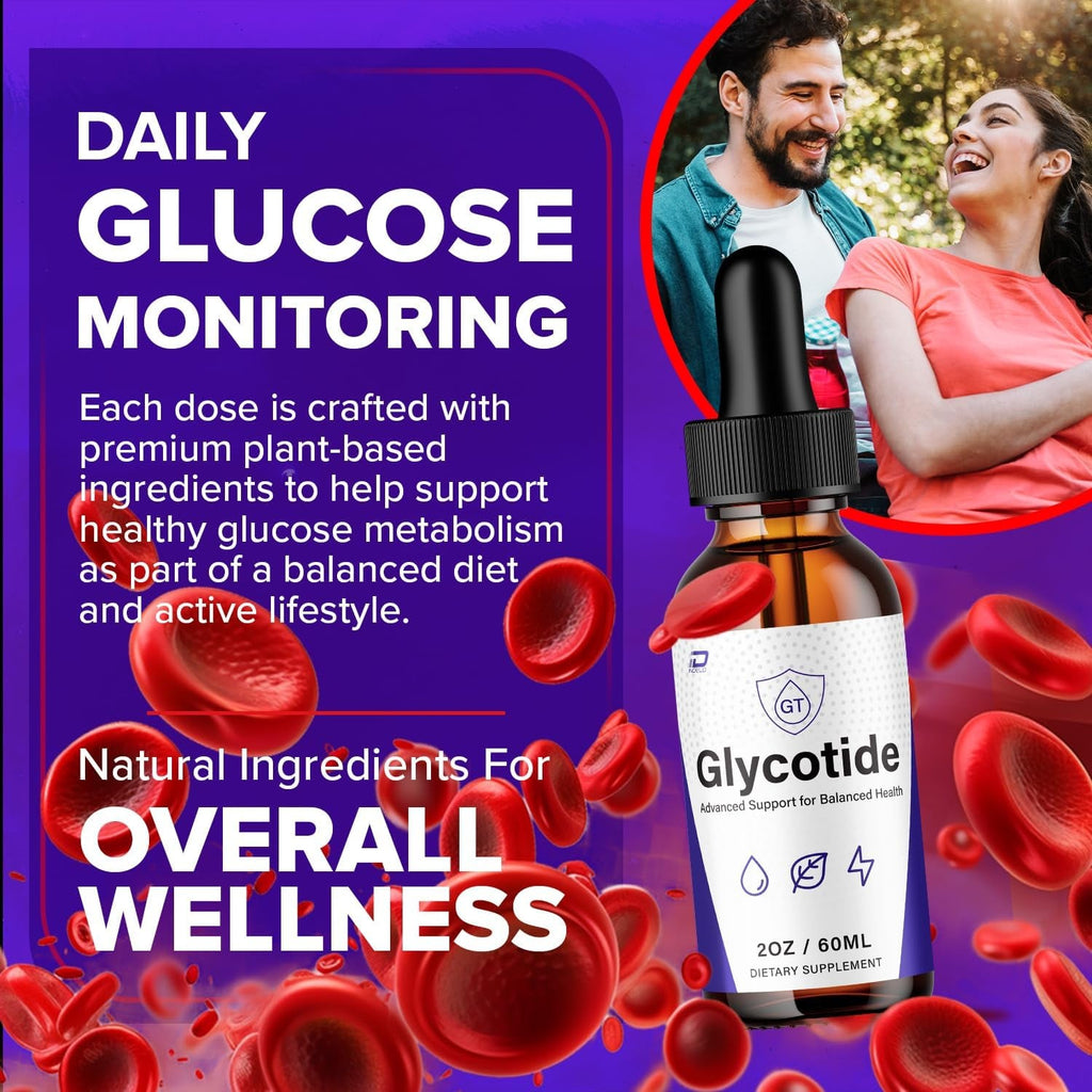 Glycotide Advanced Formula – Glyco Tide Liquid Drops Natural Ingredients, Reviews - 1 Month Supply