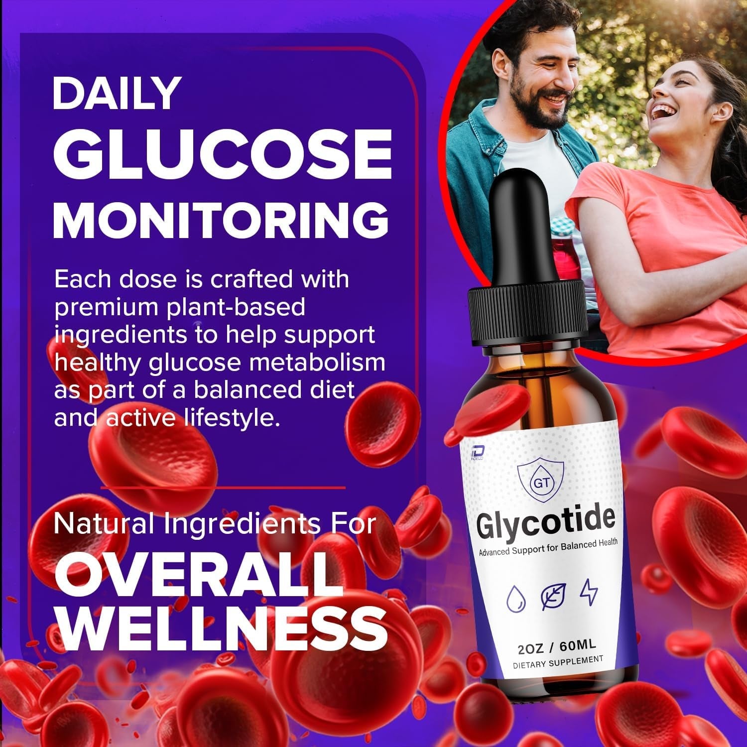 Glycotide Advanced Formula – Glyco Tide Liquid Drops Natural Ingredients, Reviews - 1 Month Supply