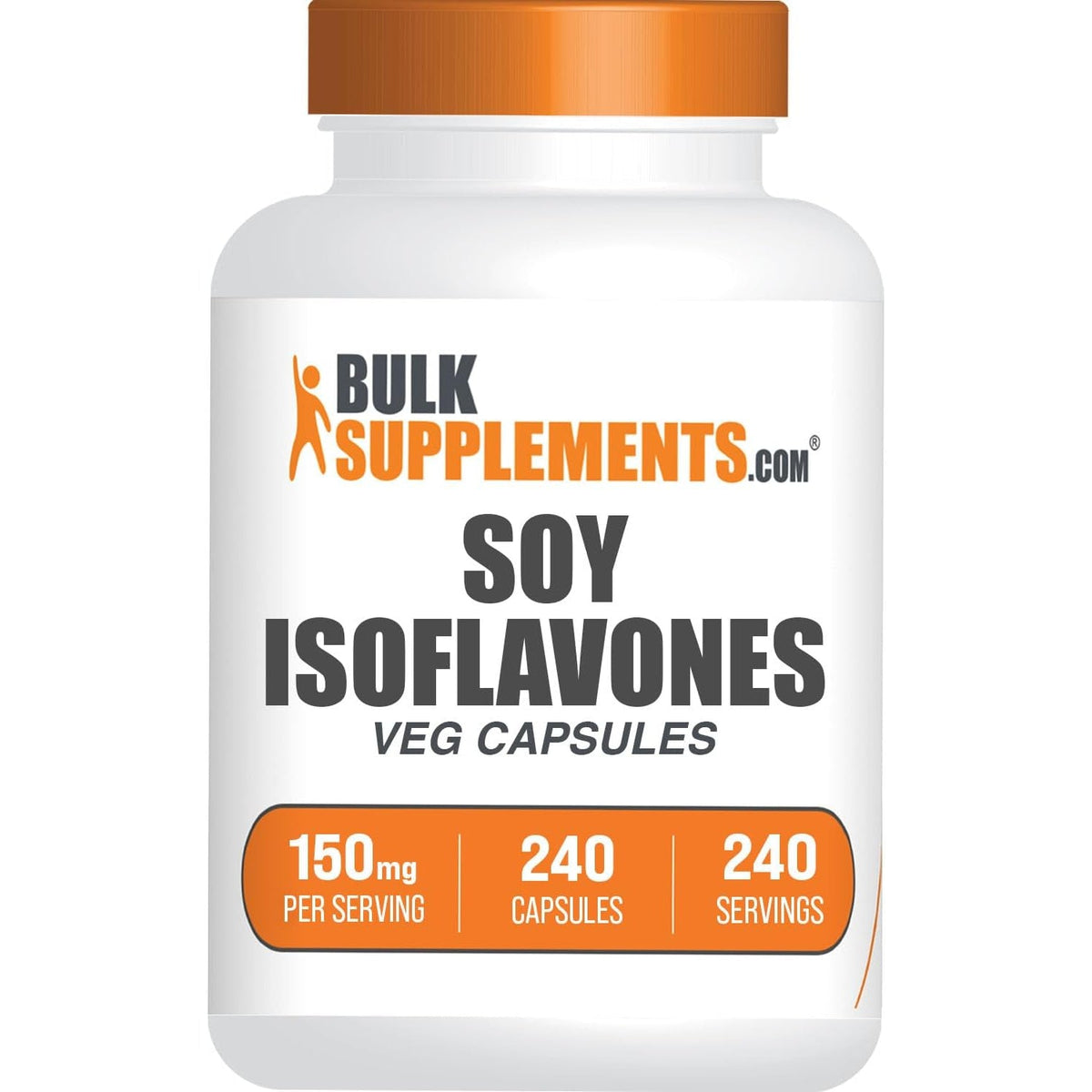 Bulksupplements.Com Soy Isoflavones Capsules - Soy Isoflavones Supplement - Vegan & Gluten Free, 1 Capsule per Serving (150Mg), 240 Count (Pack of 1)