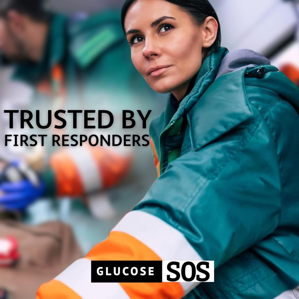 Glucose SOS Glucose Powder Packets with Natural Dextrose, Fast-Absorption That Instantly Dissolves in Your Mouth with No Water Needed, Kiwi Strawberry 6 Servings