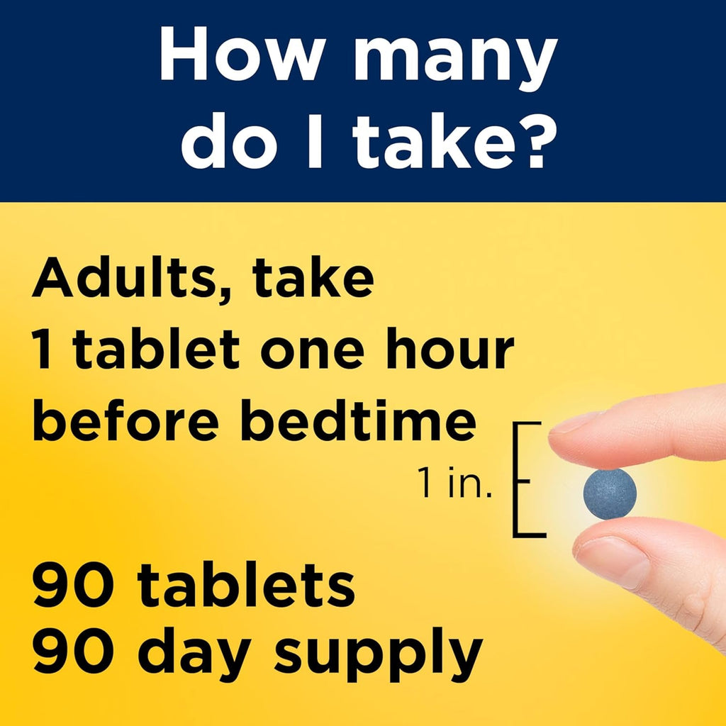Nature Made Melatonin 4Mg Extended Release Tablets, Sleep Supplements for Adults, 100% Drug Free Sleep Aid, 90 Count, 90 Day Supply