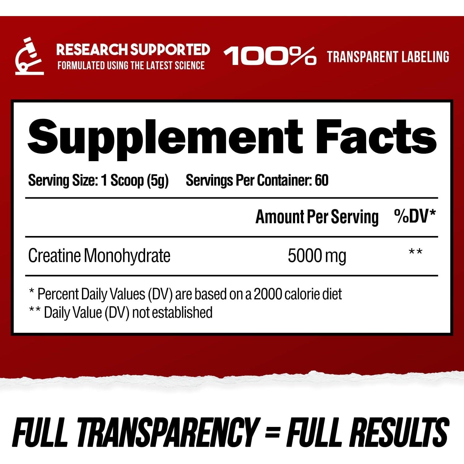 ALPHA LION Creatine Monohydrate Powder, 5000Mg per Serving (5G), Supports Muscle Strength, Power, Athletic Performance, Pure Creatina Monohydrata En Polvo Supplement (60 Servings, Unflavored)