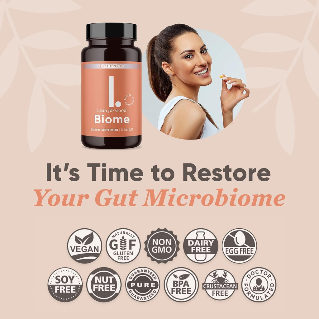 Biome, 9-Strain Probiotic Formula, Supports a Balanced Gut Microbiome, Powerful Gut Probiotics with Greenselect Phytosome - 60 Capsules
