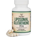 Liposomal Glutathione Supplement 500Mg per Serving, 60 Capsules (Vegan Safe, Non-Gmo) Max Absorption Liposomal Glutathione with Genuine Smell and Taste by Double Wood