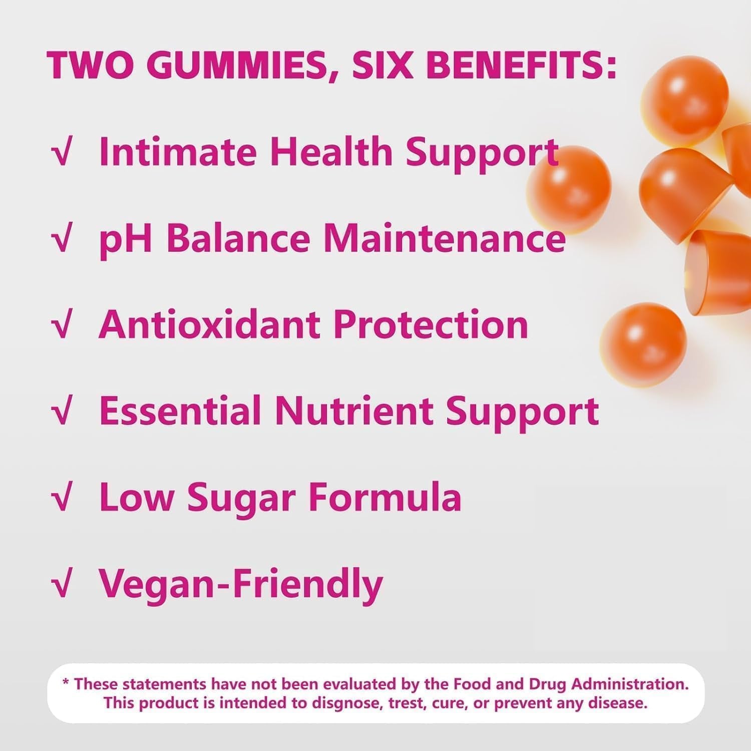 Vaginal Probiotic Gummies for Women – Advanced Feminine Balance & Ph Support, Healthy Odor & Vaginal Flora, Immune & Digestive Health – Vegan, Gluten-Free – Hawaiian Pineapple – 60C