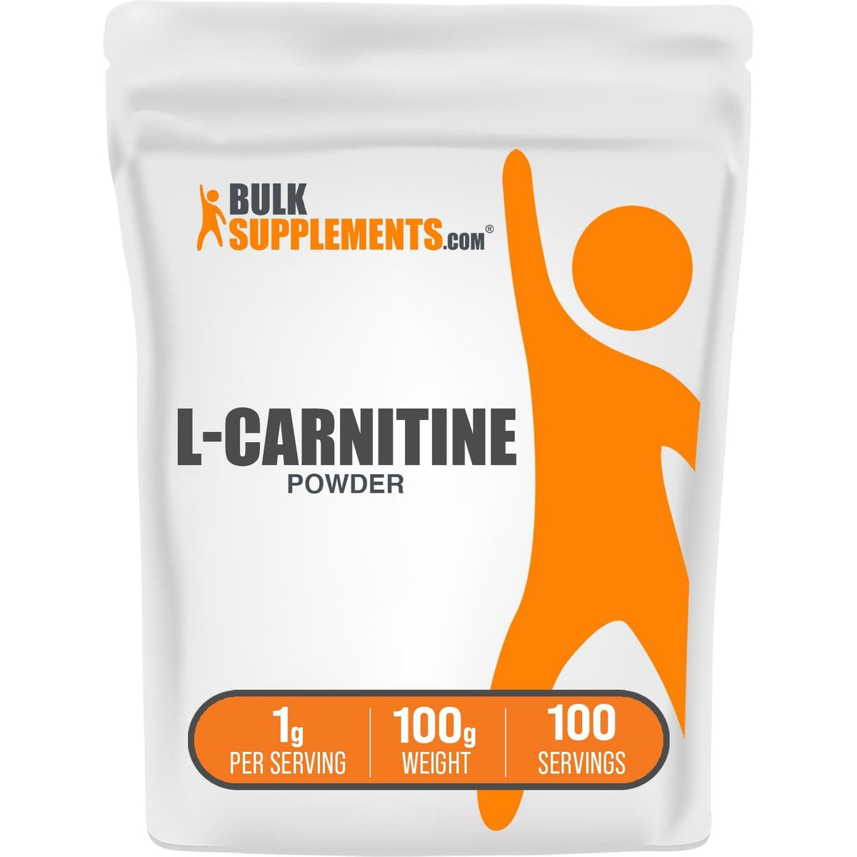 Bulksupplements.Com L-Carnitine Powder - Carnitine Supplement, Amino Acid Supplement - Unflavored & Gluten Free, 1G per Serving, 100G (3.5 Oz) (Pack of 1)