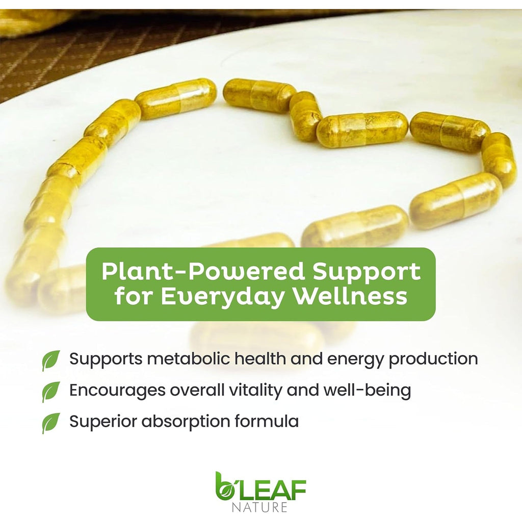B’Leaf Nature Berberine Phytosome, 120 Capsules – 1100Mg Berberine Supplement for Metabolic and Cardiovascular Support – Vegan, Gluten-Free, Non-Gmo Berberine Phytosome Capsules for Immune Wellness