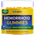Hemorrhoid Treatment to Reduce Re-Occurrences & Easier Regularity with Stool Softener | 7 Clinically Studied Hemorrhoid Ingredients | Plant-Based Sugar Free Lemon 60 Vegan Gummies