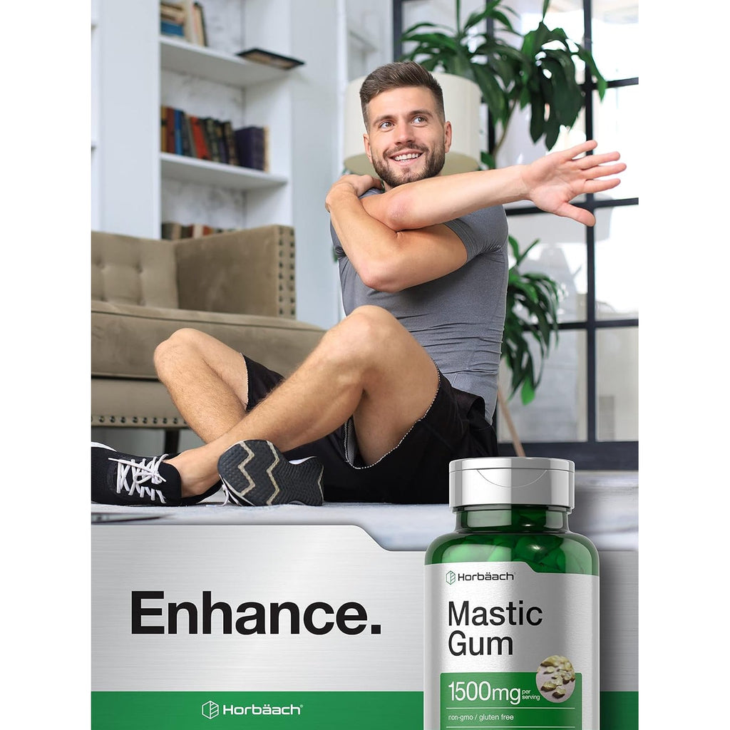 Horbäach Mastic Gum | 1500Mg | 100 Capsules | Non-Gmo & Gluten Free Supplement