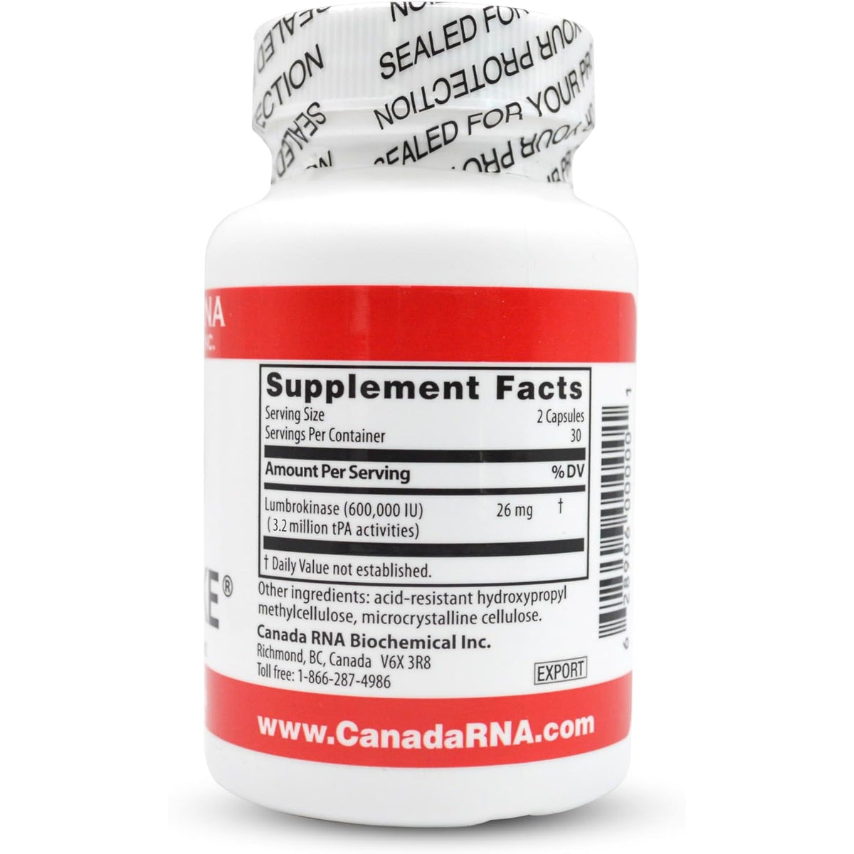 Boluoke Canada RNA (Lumbrokinase) 60 Capsules